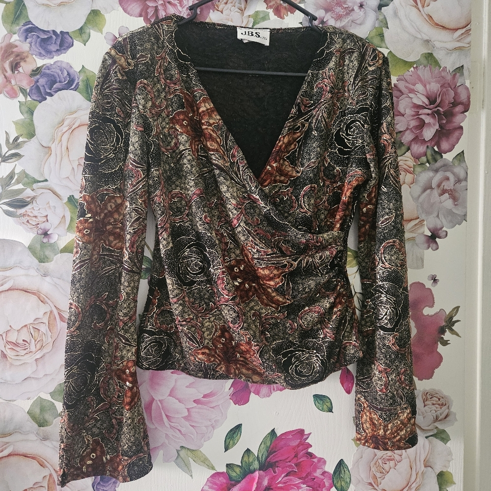 J.B.S. Women's Floral Long Sleeve Top - Multicolor